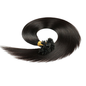El cabello humano 100% de la mejor calidad podría ser permanente y teñir la cinta en U # 1B en cabello humano liso y sedoso para extensiones de cabello - Product Image 1