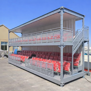 Gradins modulaires à <span class=keywords><strong>deux</strong></span> <span class=keywords><strong>niveaux</strong></span> avec <span class=keywords><strong>escalier</strong></span> extérieur - Product Image 1