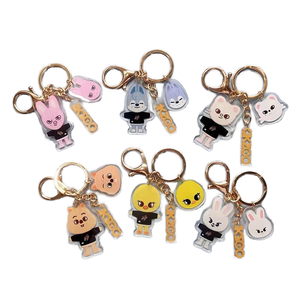 Llavero de Plástico con Dibujos Animados de <span class=keywords><strong>Stray</strong></span> Kids SKZ, Llavero Acrílico con Foto Digital Impresa con Protección UV, Tipo de Metal de Acero Inoxidable para Llaves - Product Image 1