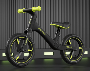 Adjustable 12-Inch Integrated Nylon <b>Frame</b> Kids Balance Bike 3-6 Years EN71 Certified Full Shockproof <b>Frame</b> Disc Brakes - Product Image 5