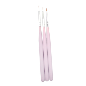 Pinceau à poils en nylon avec manche en bois pour nail art, pinceau de précision pour peinture au gel, outils de dessin professionnels pour manucure - Product Image 4
