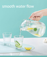 Carafe à eau en verre de design nordique avec couvercle, capacité 0°C à 70°C, pichet à eau froide, théières et bouilloires