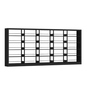 أثاث مكتبة فولاذية ، غرفة قراءة مزدوجة الوجهين ، رفوف مكتبة معدنية بدون بوللس - Product Image 2