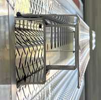 Support de cabine en aluminium robuste 68"x80" avec 2 crochets à chaîne et 1 support de chaîne complet pour semi-remorques