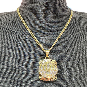 NFL <span class=keywords><strong>San</strong></span> <span class=keywords><strong>Francisco</strong></span> 49ers vô địch Vòng cổ mặt dây chuyền 5 Bộ Vòng cổ thời trang đồ trang sức tùy biến bán buôn - Product Image 3