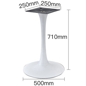 قاعدة طاولة دائرية للقهوة والطعام، أرجل أثاث عصرية فاخرة للمطاعم والحانات، قواعد طاولة معدنية ذهبية وبيضاء وسوداء على شكل زهرة التوليب - Product Image 2