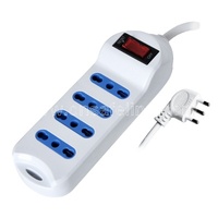 Multiprise électrique 4 prises. Câble 10/16A 250V ~ H05VV-F 3G1.0mm2x1.5m avec prise 16A 2P + T avec protection contre les surcharges