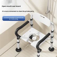 Nouvelle chaise d'aisance en alliage d'aluminium avec accoudoirs toilette mobile pour femmes âgées et enceintes équipement de sécurité de salle de bain antidérapant