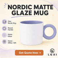 Mug en céramique moderne laqué mat 15oz avec anse en porcelaine, compatible lave-vaisselle et micro-ondes, idéal pour la maison, le bureau, cadeau, vente en gros