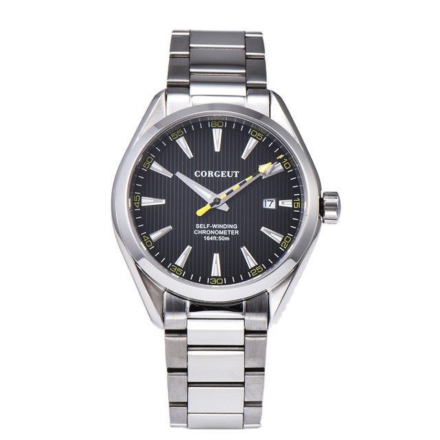 41mm Corgeut Automatic Mechanical Watch with Sapphire Crystal Waterproof Dive Features Miyota Movement Analog Dial Display