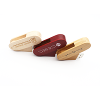 Lecteurs flash USB en bois pivotants Wood Shell Memory Sticks 32GB 4GB 64GB LOGO Personnalisation Nouveau Design Pen Drives