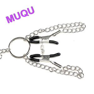 <span class=keywords><strong>Pinza</strong></span> de Metal Ajustable de Tres Cabezas para Pezones con Cadena, Bondage Corporal, Clip para Pezones, Labios y Clítoris - Product Image 4