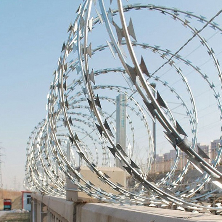 Galvanized Security Fencing Concertina Price Razor Barbed Wire