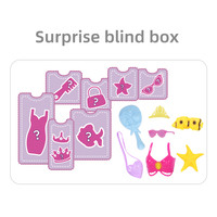 Mode 2024 Poupée sirène de 11,5 pouces Poupée préférée des enfants Jouet Surprise Boîte aveugle Thème sirène avec accessoires de maquillage