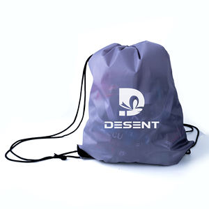 Sac à dos à cordon Sac de sport pour femmes hommes Grande taille avec deux poches zippées et poches en maille pour bouteille d'eau - Product Image 4