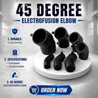 Personnalisable, directement de l'usine, durable, SDR11 PE100 45 °   Raccords de tuyauterie électriques à souder pour l'ingénierie des canalisations
