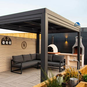 Pergola motorisée en aluminium avec télécommande électrique, toit en aluminium, pour balcon - Product Image 3