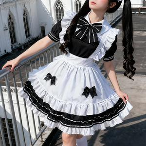 Traje de Cosplay de Estilo Japonés, Lolita Negra y Blanca, Disfraz de Diablilla, Falda, Invierno 2025, Disfraz para Escenario - Product Image 4