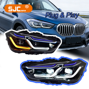 Faros Delanteros SJC para <span class=keywords><strong>BMW</strong></span> <span class=keywords><strong>X1</strong></span> F48 F49 2016-2019, Luces Delanteras LED Láser de Alta Calidad, Luces de Circulación Diurna - Product Image 1