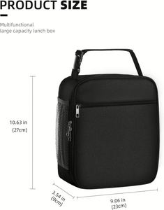<b>Insulated</b> Aluminum Foil Eco-Friendly <b>Lunch</b> <b>Box</b> Bag for Men/Women Foldable Waterproof Cooler Zipper Closure Geometric Pattern - Product Image 3