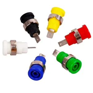 उच्च वर्तमान 4 मिमी केला जैक सॉकेट महिला एडाप्टर कनेक्टर सुरक्षित पीतल 4 मिमी केला सॉकेट - Product Image 3