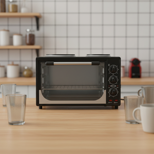 Horno tostador negro personalizado profesional Smart Home Mini horno eléctrico <span class=keywords><strong>para</strong></span> panadería y <span class=keywords><strong>pan</strong></span> - Product Image 1