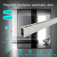 Puerta Automática de Aleación de Aluminio con Motor de Corriente Continua de Levitación Magnética, Silenciosa, de Bajo Consumo y Ahorro de Energía, Moderna, para Oficinas, Hoteles y Comercios