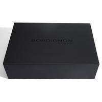 Boîte-cadeau en carton de papier rigide de fermeture magnétique noire de luxe de logo personnalisé de la Chine avec l'insertion de mousse d'Eva