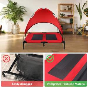 Luxus Camping wasserdicht faltbar Sonnenschutz erhöht Hunde bett mit Baldachin - Product Image 5