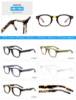 Montures de lunettes de vue rétro carrées en acétate pour le marché européen, colorées, avec accessoires et code de référence