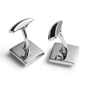 Mancuernillas Metálicas con Forro para Camisa de Hombre, Estilo Vintage, Color Rojo, Forma Cuadrada - Product Image 6