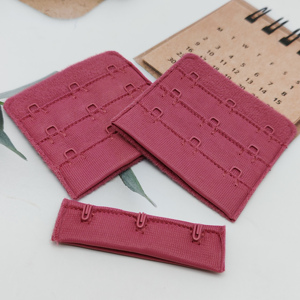 Manufacturer Wholesale Colorful Back <b>Hook</b> 57cm Custom Bra Tape Nylon Fabric Logo Jacquard Double Sided 3 Rows Fastener <b>Clip</b> - Product Image 1