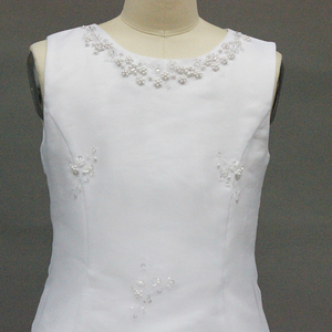 D30569 <span class=keywords><strong>vestido</strong></span> <span class=keywords><strong>blanco</strong></span> <span class=keywords><strong>de</strong></span> primera comunión con chaqueta <span class=keywords><strong>de</strong></span> satén - Product Image 4