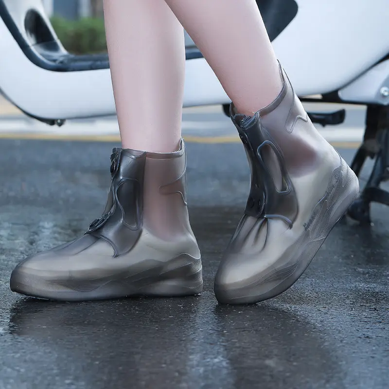 Botas de goma impermeables, zapatos deportivos antideslizantes de EVA, cubierta impermeable para invierno, protección de zapatos deportivos antideslizantes, Botas de lluvia de silicona