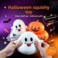 Jouet Squishy en Caoutchouc Fantôme et Citrouille Mignons pour Halloween, à Rebond Lent, Anti-Stress, Cadeau Idéal pour les Fêtes Occidentales