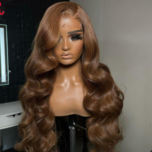 Pelucas de <span class=keywords><strong>Cabello</strong></span> Humano con Cierre de Encaje HD 6x6, <span class=keywords><strong>Cabello</strong></span> Vietnamita 100% Natural, Sin Pegamento, <span class=keywords><strong>Ondulado</strong></span>, Frontal Completo, Pre-Desplumado para Mujer - Product Image 5