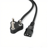 Câble d'alimentation en cuivre SANS Standard 16A 250V, certifié SABS, prise sud-africaine à 3 broches C13 pour serveur, PDU, UPS, câble d'alimentation SANS
