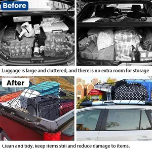Leeao, 120x90cm, piezas de automóviles, red para equipaje de techo, portaequipajes para vehículos todoterreno, cubierta de red, portaequipajes, bolsillo de red