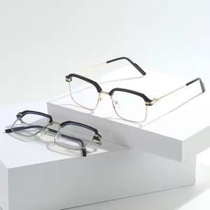 卸売クラシックメンズスクエアフォトクロミックサングラス眉毛長方形ヴィンテージ近視フォトクロミックとアンチブルーライトメガネ - Product Image 3