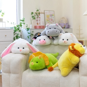 Peluches Personalizados a Partir <span class=keywords><strong>de</strong></span> <span class=keywords><strong>Dibujos</strong></span>, Animales <span class=keywords><strong>de</strong></span> Peluche, Dinosaurio, Conejo, Vaca, Hipopótamo, Almohadas <span class=keywords><strong>para</strong></span> Abrazar en la Cama - Product Image 5