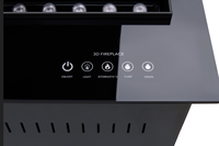Cheminée électrique à vapeur d'eau 3D en acier inoxydable brossé 304 de haute qualité, 100 cm, autoportante sous meuble TV