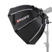 Triopo 120cm Kotak Cahaya Fotografi KS2-120 Softbox Oktagonal Lipat dengan Pegangan dan Braket untuk Godox Yongnuo Speedlite