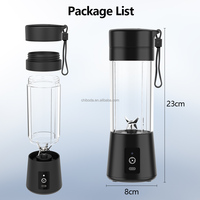 380Ml Huishoudelijke Sap Mixer Mini Elektrische Juicer Usb Oplaadbare Smoothie Shake Outdoor Picknick Draagbare Juicer
