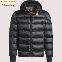 Individuelles Logo Winter Dicke Bubble Schwarze Pufferjacke Herren Outdoor Warme Gesteppte Daunenjacke OEM Hersteller Winterjacke Herren