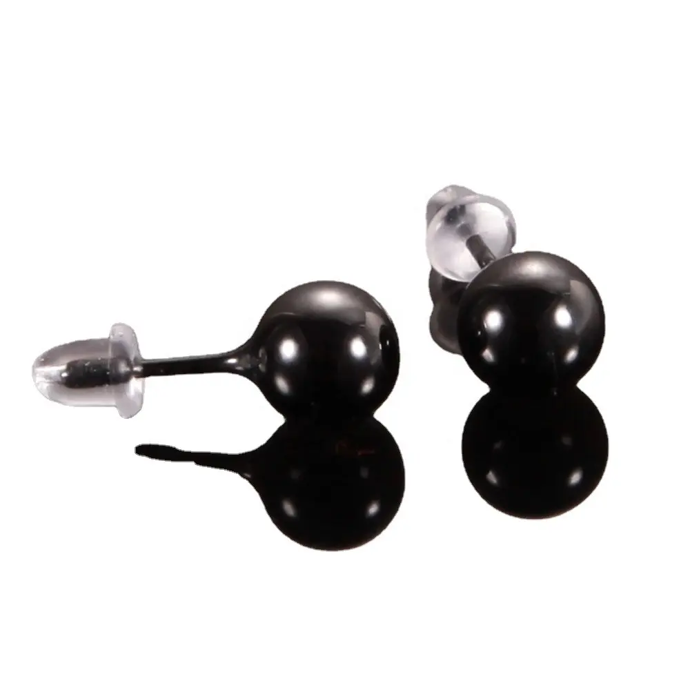 6mm 8mm No Allergies No scratching Black Pink White Star Moon Heart Star Solid Ceramic Stud Earring Fashion Ear Piercing