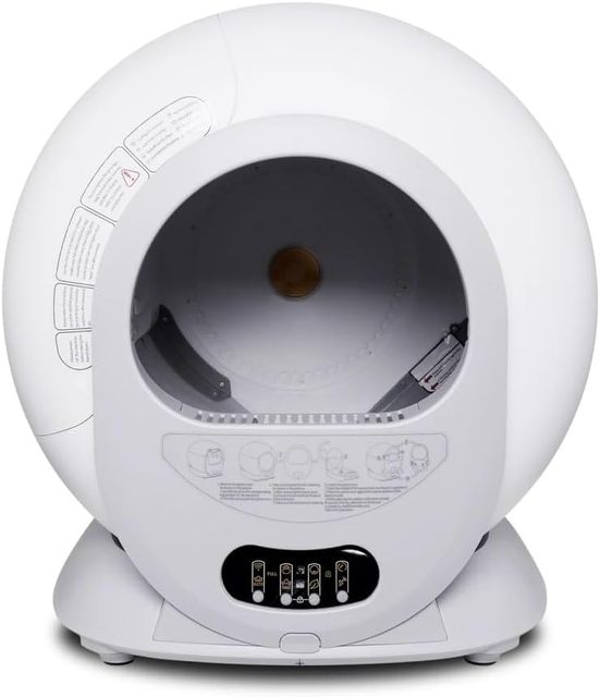 Self Cleaning Cat Litter Box, Automatic Cat Litter Box with APP Control Odor Removal Safety Protection for Multiple Cats