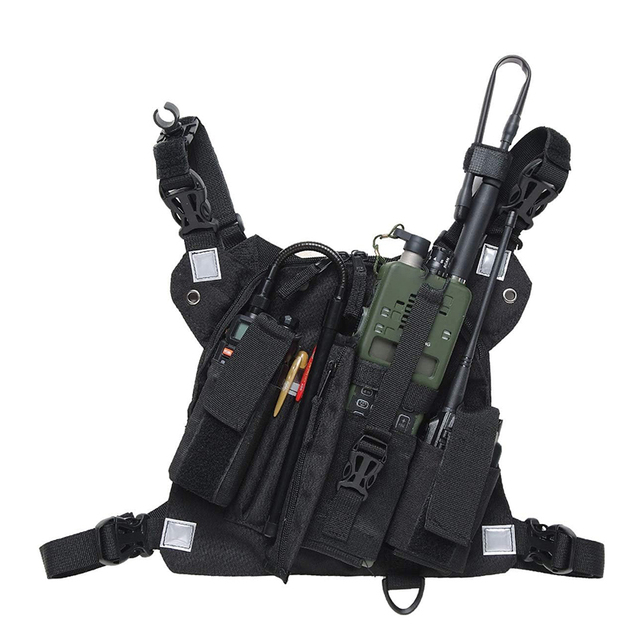 Chest Harness Front Pack Pouch Universal Walkie Talkie Vest Bag Duty Belt Radio Pouch Case Accessories Holder