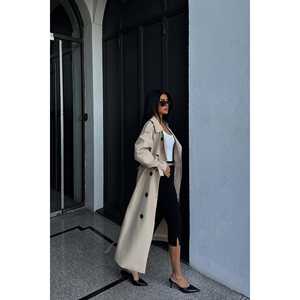 Manteau trench vintage pour femme Jamel Hosanna, simple boutonnage, en cuir imprimé peau de serpent avec rembourrage en coton, décoration hivernale - Product Image 4