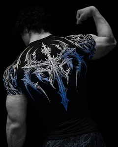 T-shirt personnalisé Cool Devil <span class=keywords><strong>Line</strong></span> Draft Spider Black pour hommes, séchage rapide, vintage, manches courtes, style Venom, t-shirt d'été pour hommes - Product Image 4