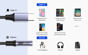 2023 Offre Spéciale 10cm Noir HiFI CX31993 Type C à 3.5mm Adaptateur de <span class=keywords><strong>prise</strong></span> casque pour Samsung <span class=keywords><strong>Galaxy</strong></span> <span class=keywords><strong>S21</strong></span> S20 Ultra - Product Image 6